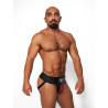 Mr B - Mister B Jockstrap en cuir Mister B Noir-Rouge